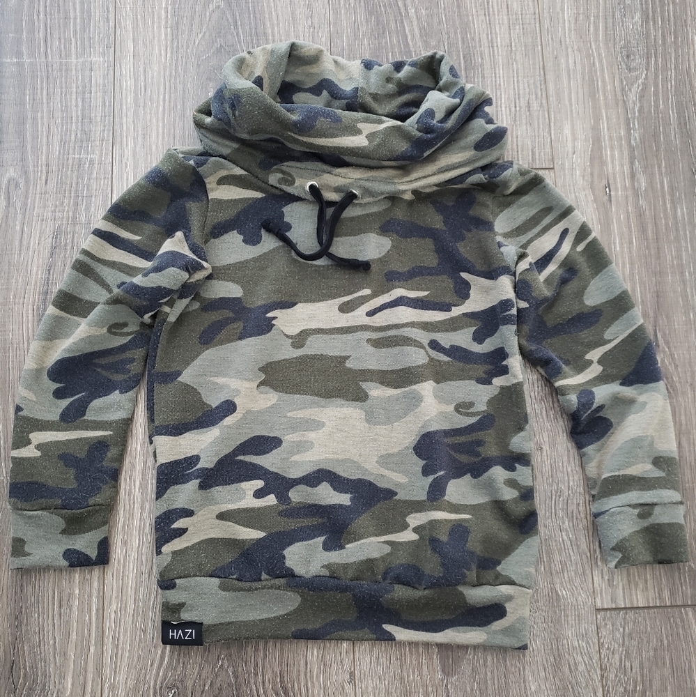 Camo Cowl Neck